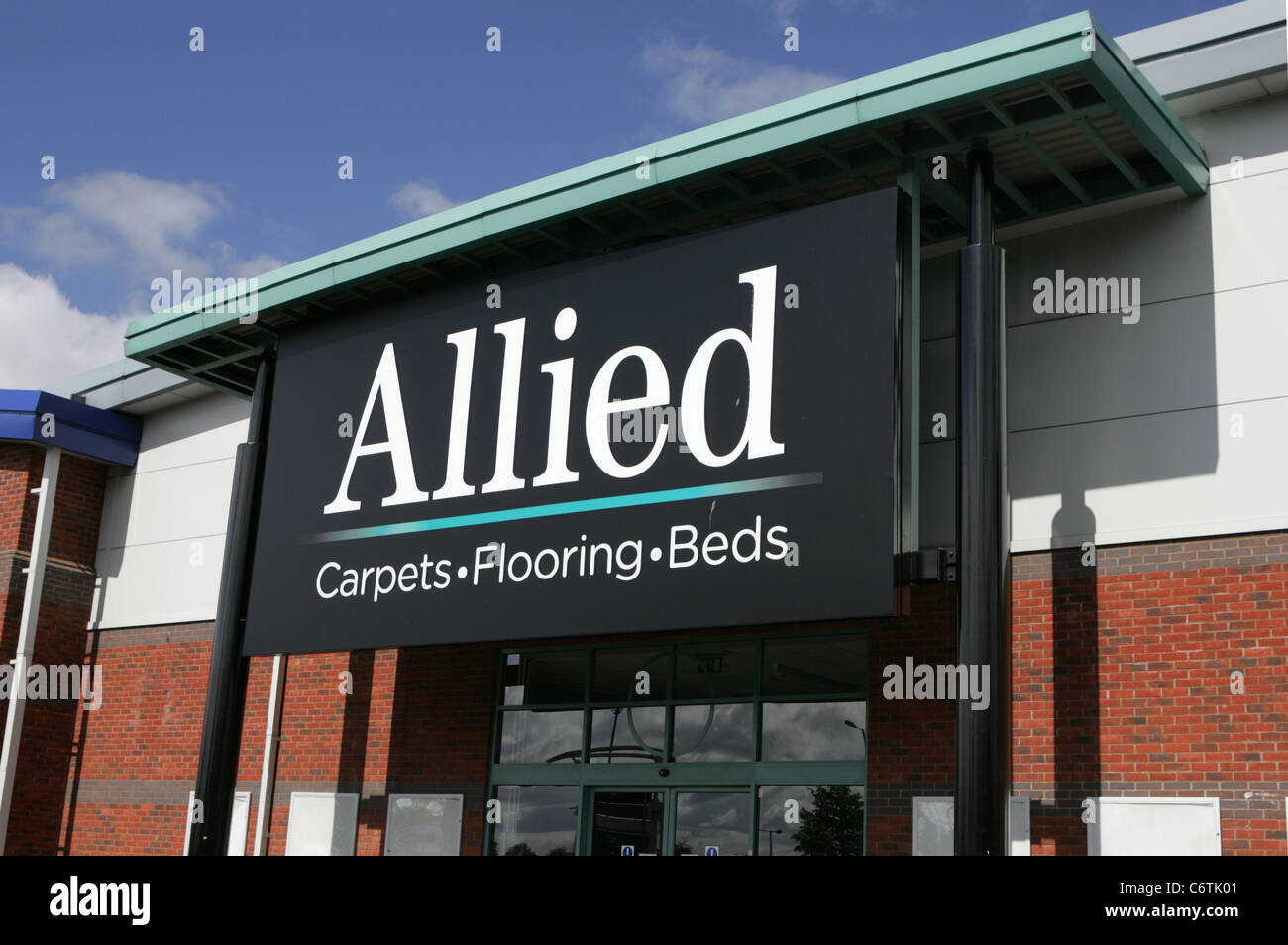 allied carpets floors beds shop front Worcester, UK Stock Photo - Alamy