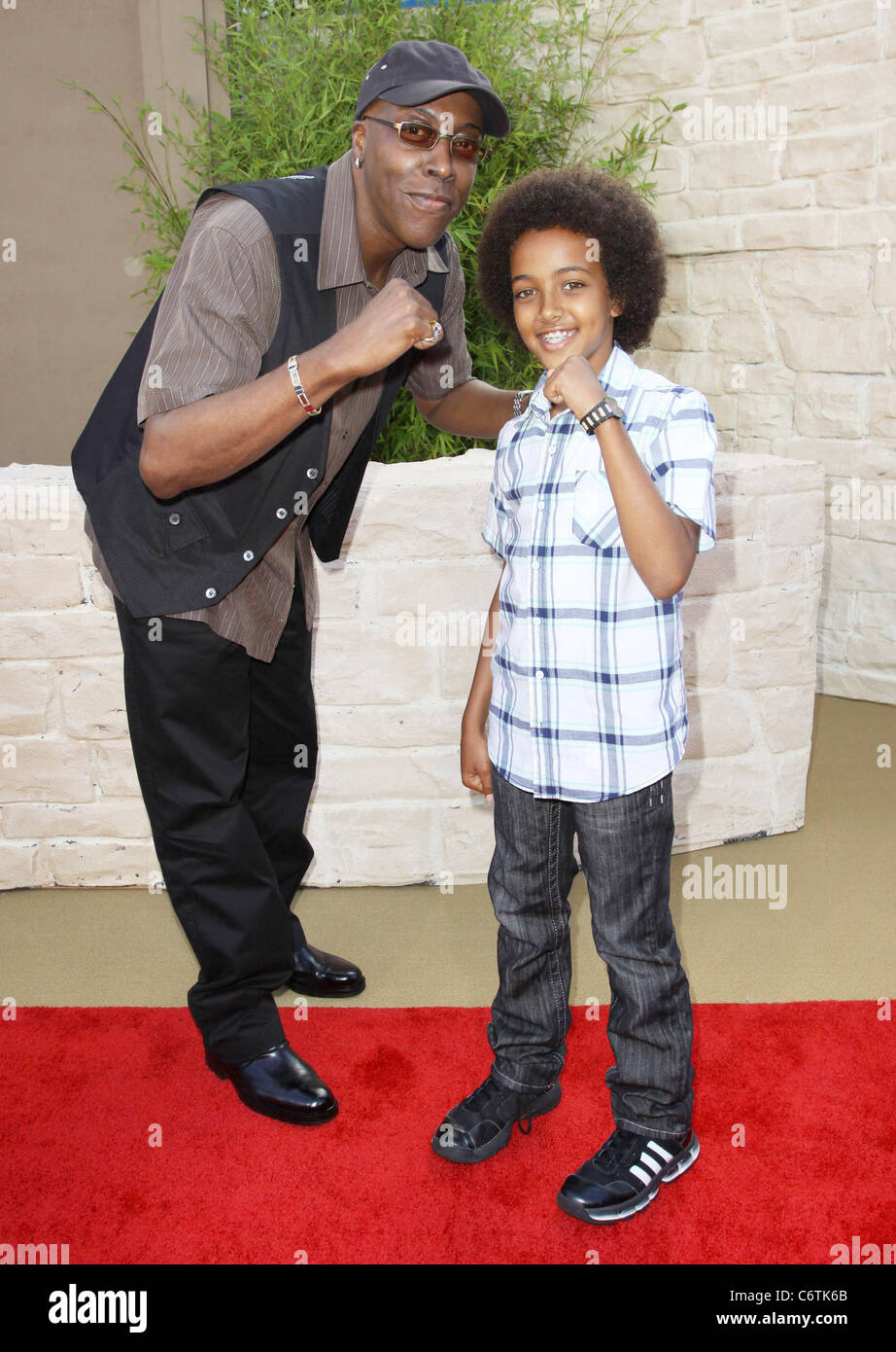 Arsenio Hall and son Arsenio Jr The LA Premiere of 'The Karate Kid