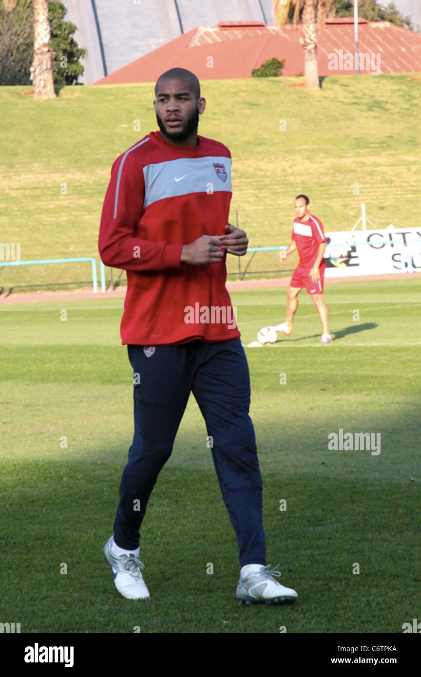 Oguchi Onyewu The USA football team in training ahead of the World Cup Johannesburg, South Africa - 06.06.10 Stock Photo