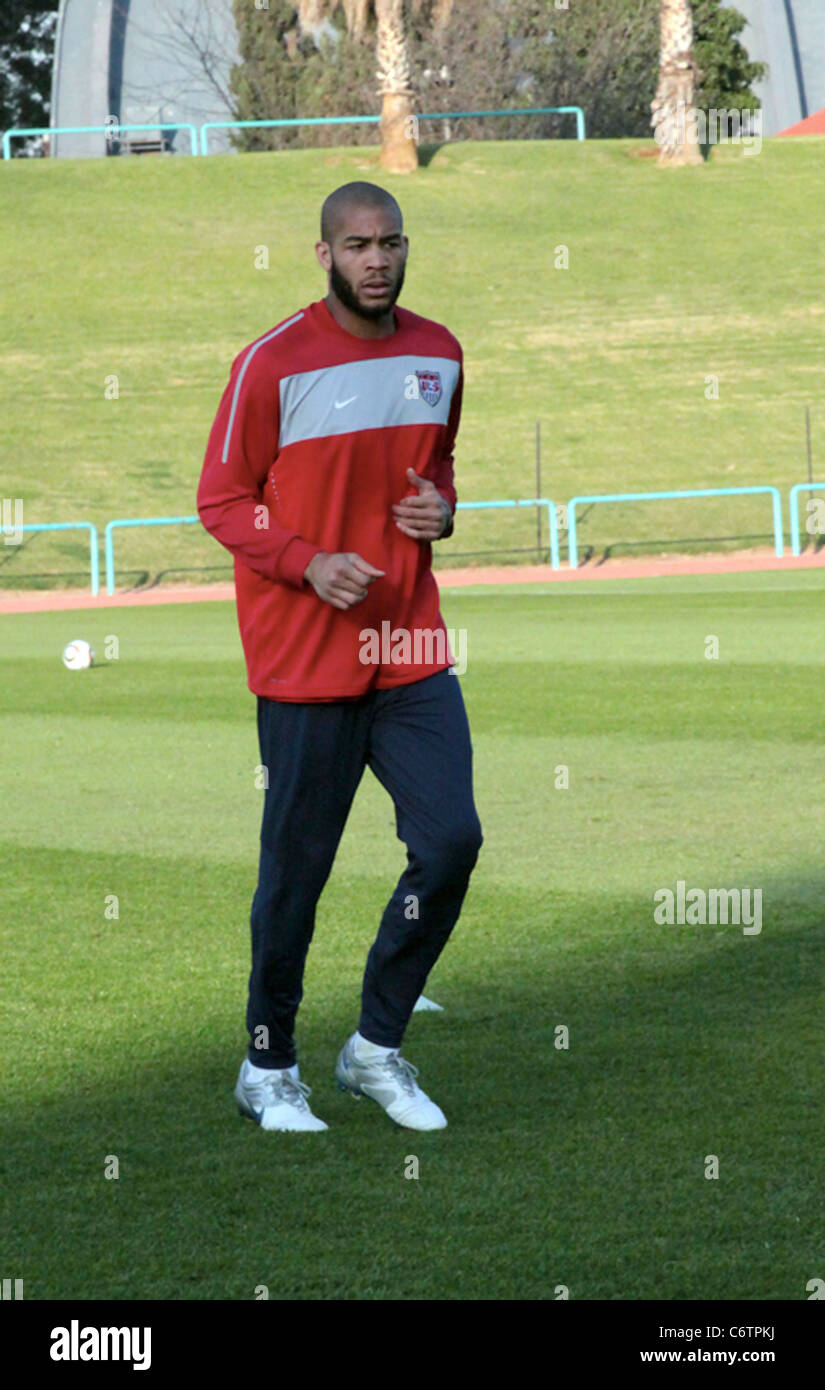 Oguchi Onyewu The USA football team in training ahead of the World Cup Johannesburg, South Africa - 06.06.10 Stock Photo