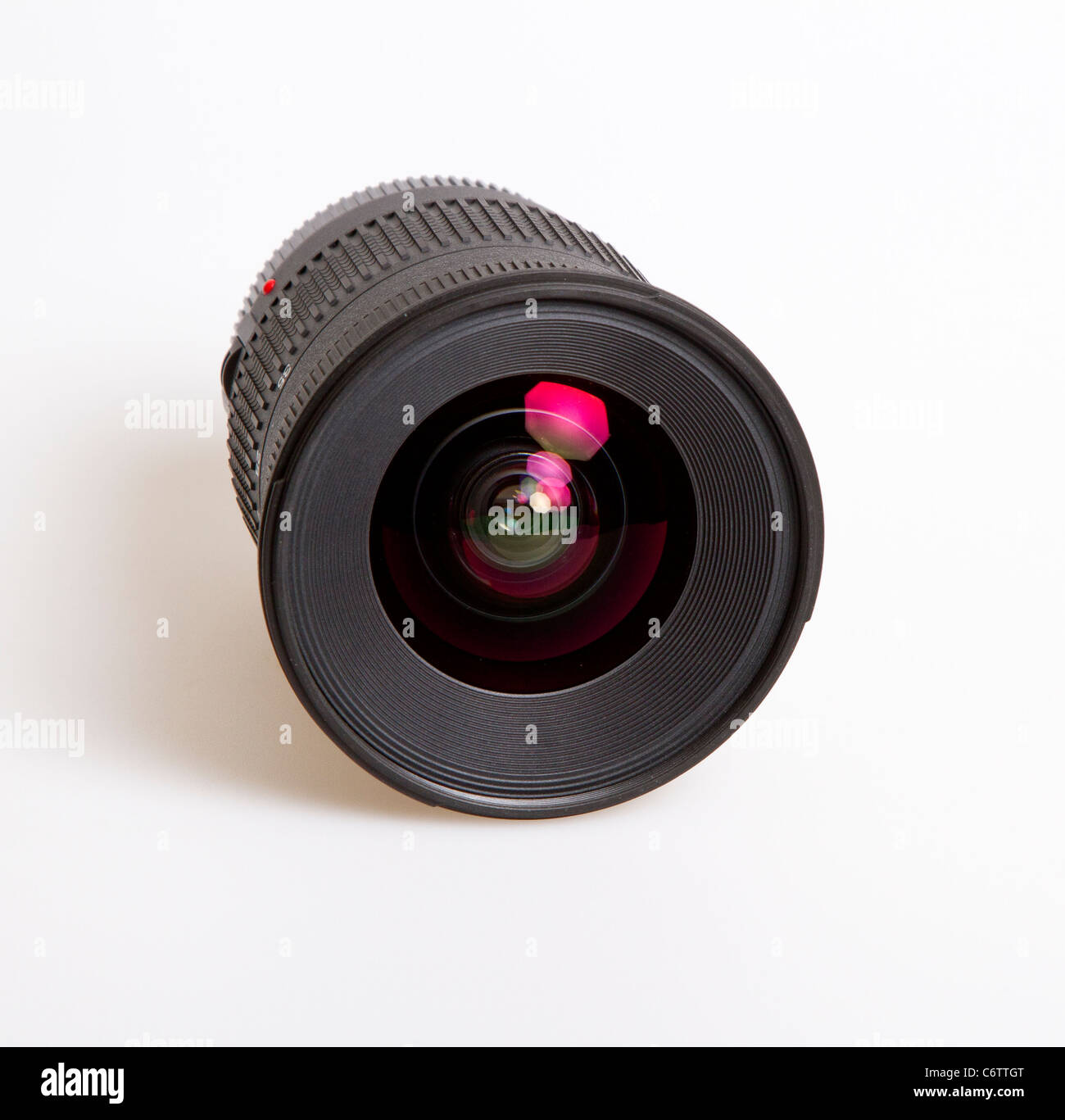 Isolated wide-angle zoom SLR lens Stock Photo