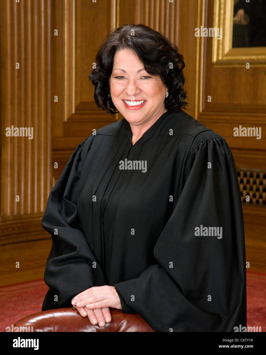 Official Portrait of United States Supreme Court Justice Sonia Maria Sotomayor Stock Photo