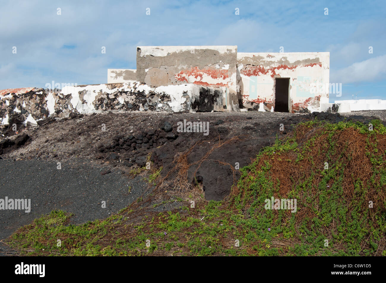 An abandoned house, El Golfo, Lanzarote, Canary Islands Stock Photo