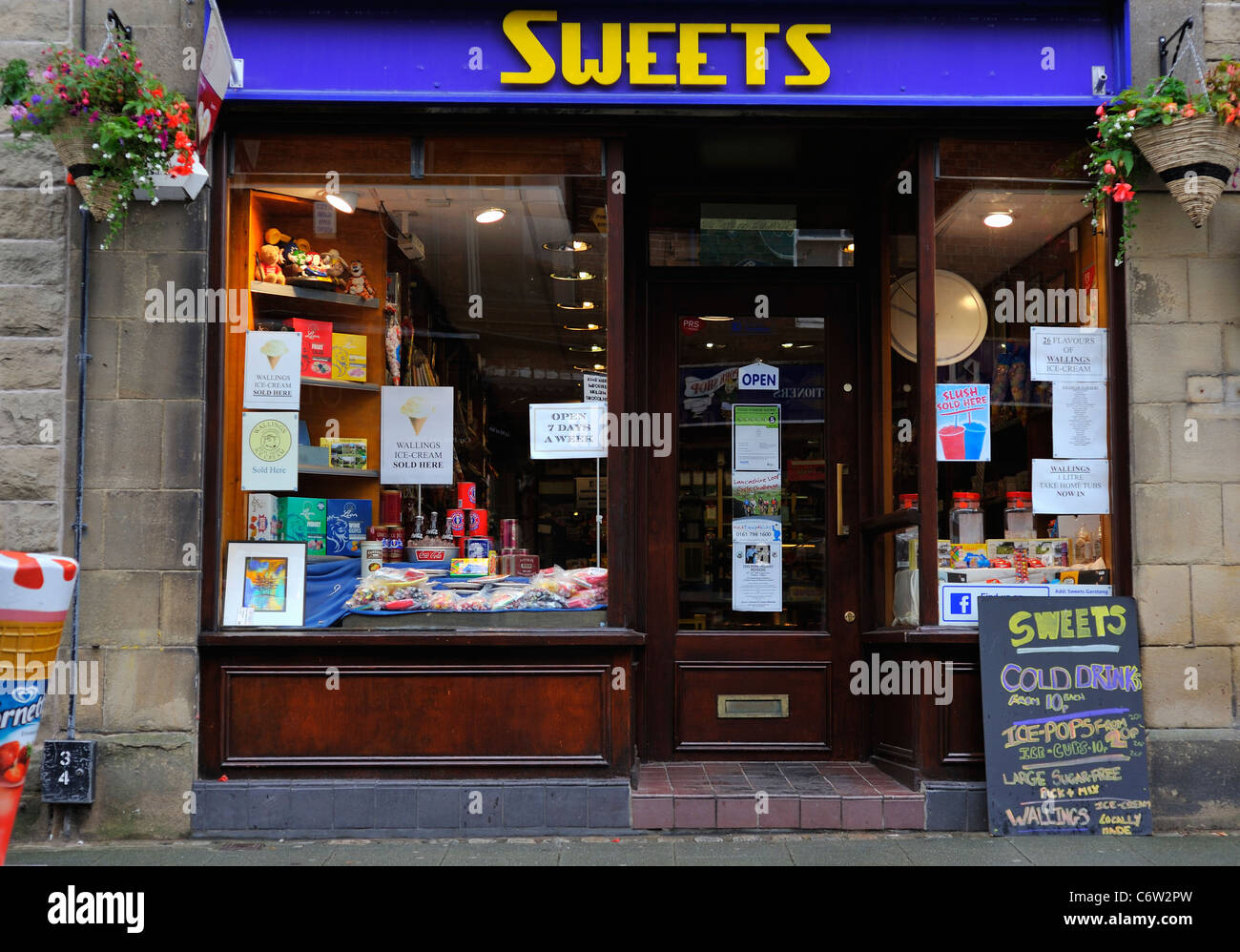 Old fashioned sweet shop, High Street , Garstang, Lancashire Stock