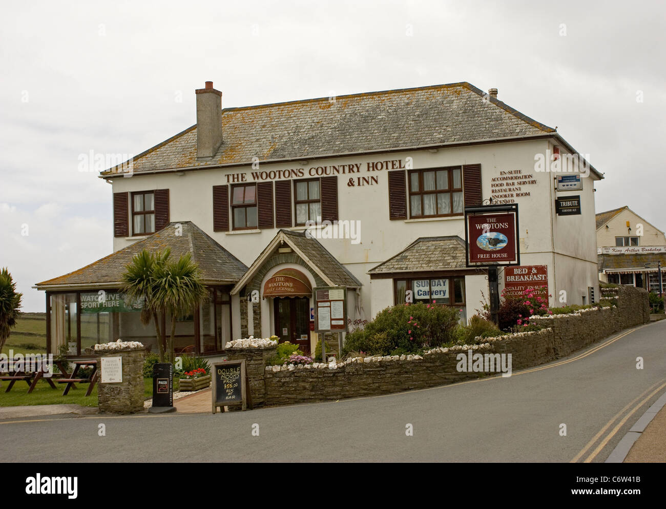 The Wootons Country Hotel and Inn, Tintagel, Cornwall Stock Photo Alamy