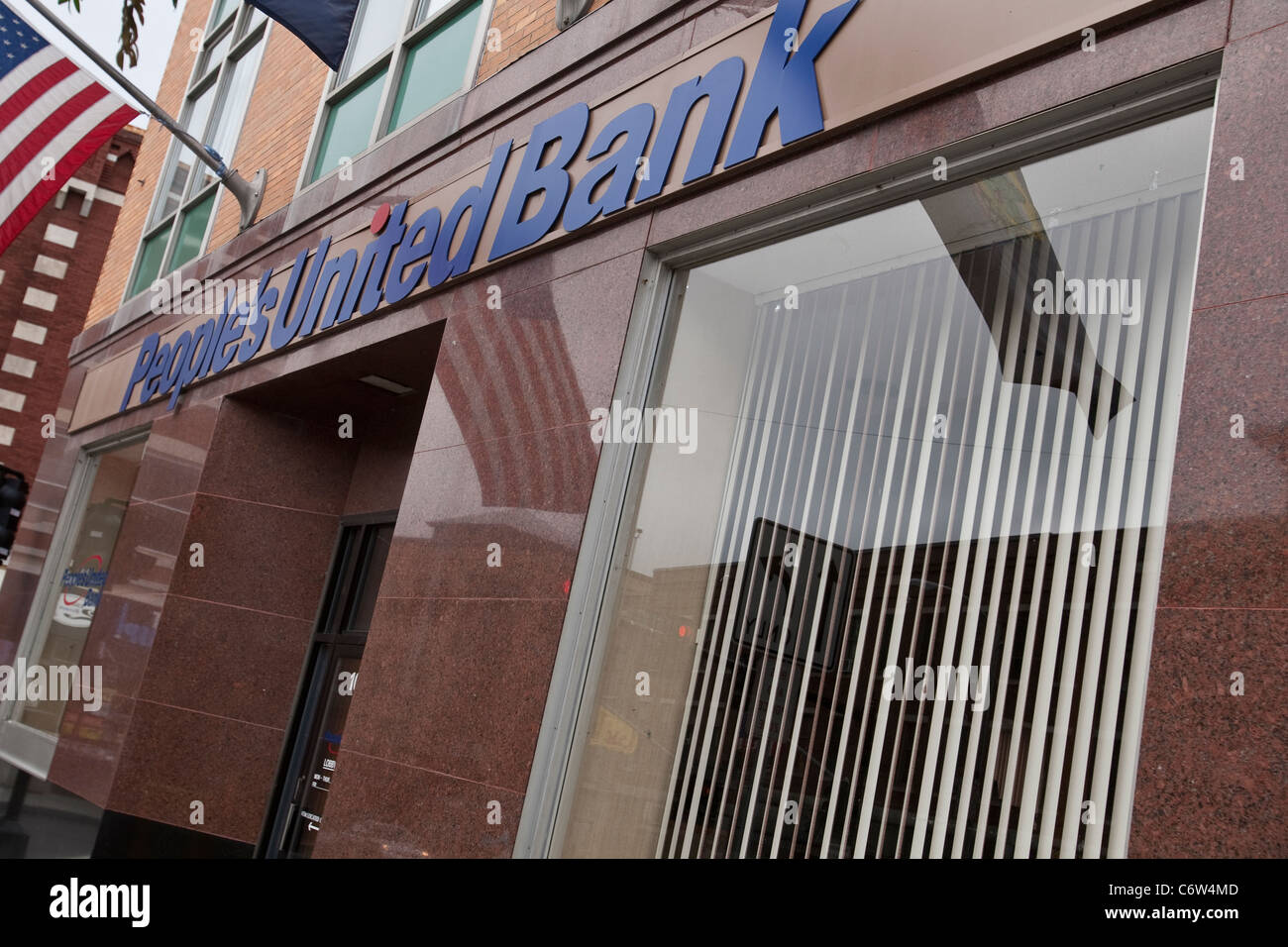 A People's United Bank branch is pictured in Brattleboro, Vermont