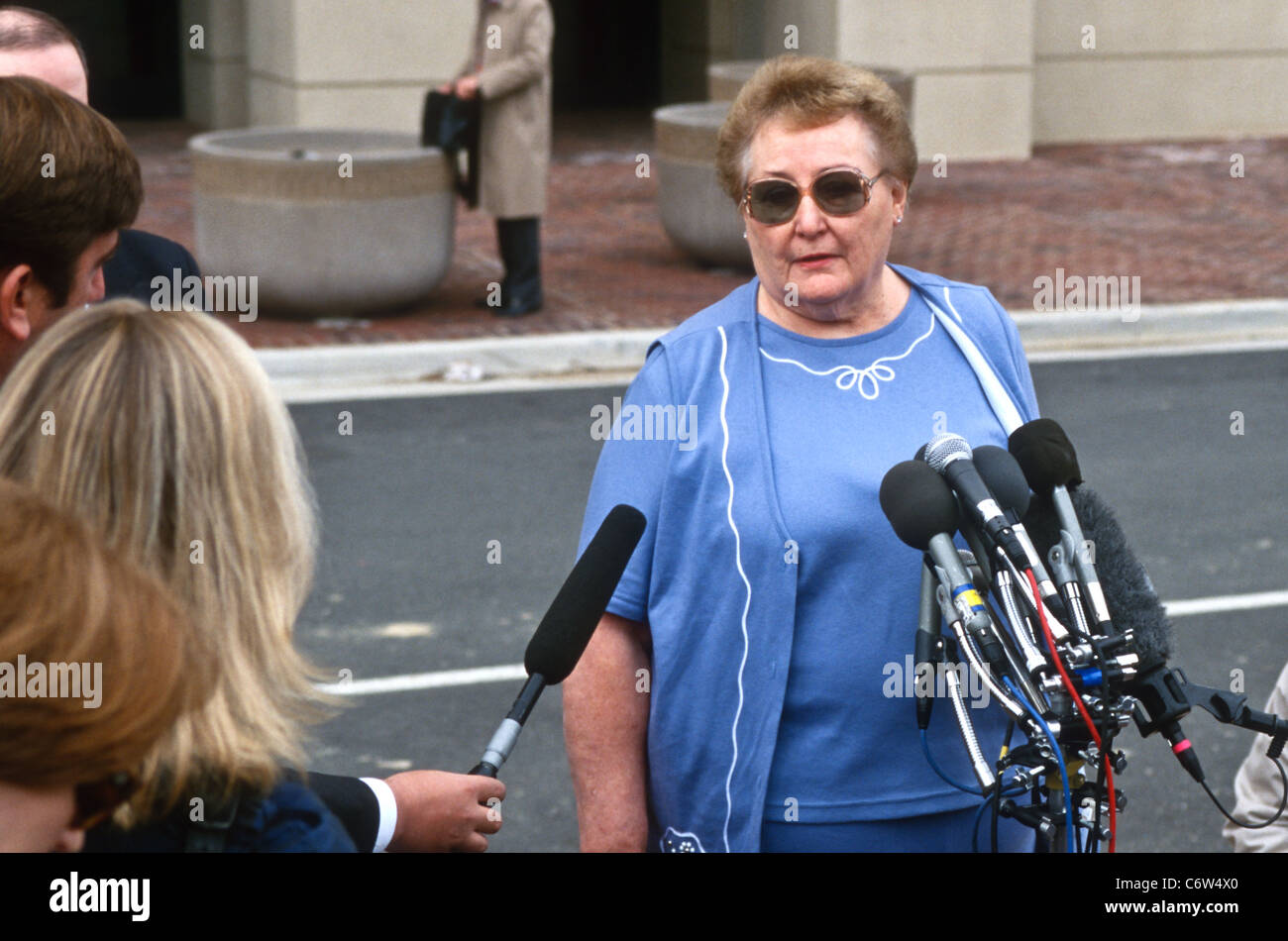 Betty Nicholson, mother of accused double agent Harold James a CIA employee arrested for spying for Russia Stock Photo