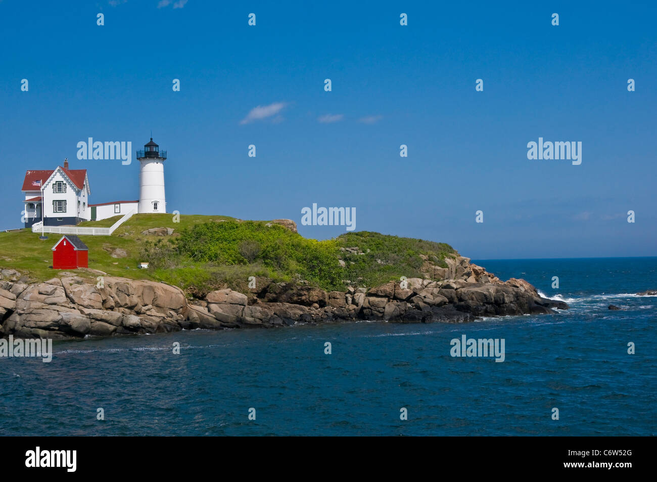 Nubble Lighthouse Cape Neddick York Maine USA Stock Photo Alamy