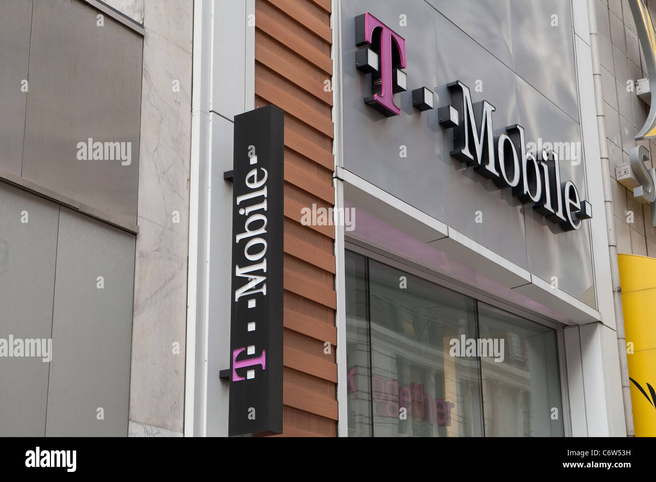 A T-Mobile store store is pictured in New York City, NY Thursday August 4, 2011. Stock Photo