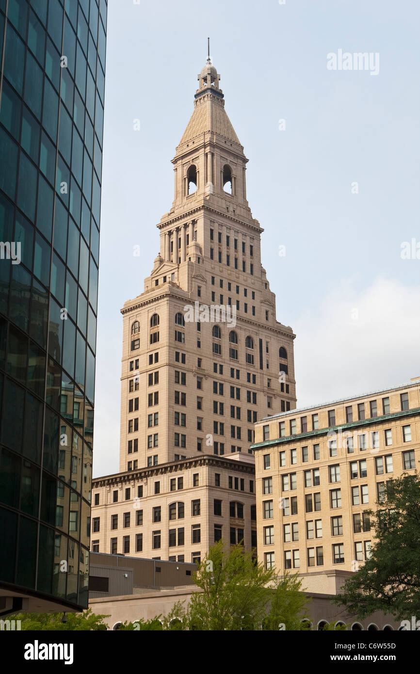 The Travelers Tower is pictured in Hartford, Connecticut, Saturday August 6, 2011. Stock Photo