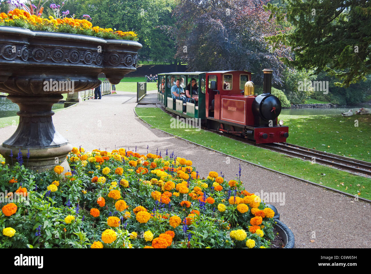 Miniature Railway, Pavilion Gardens, Buxton Stock Photo