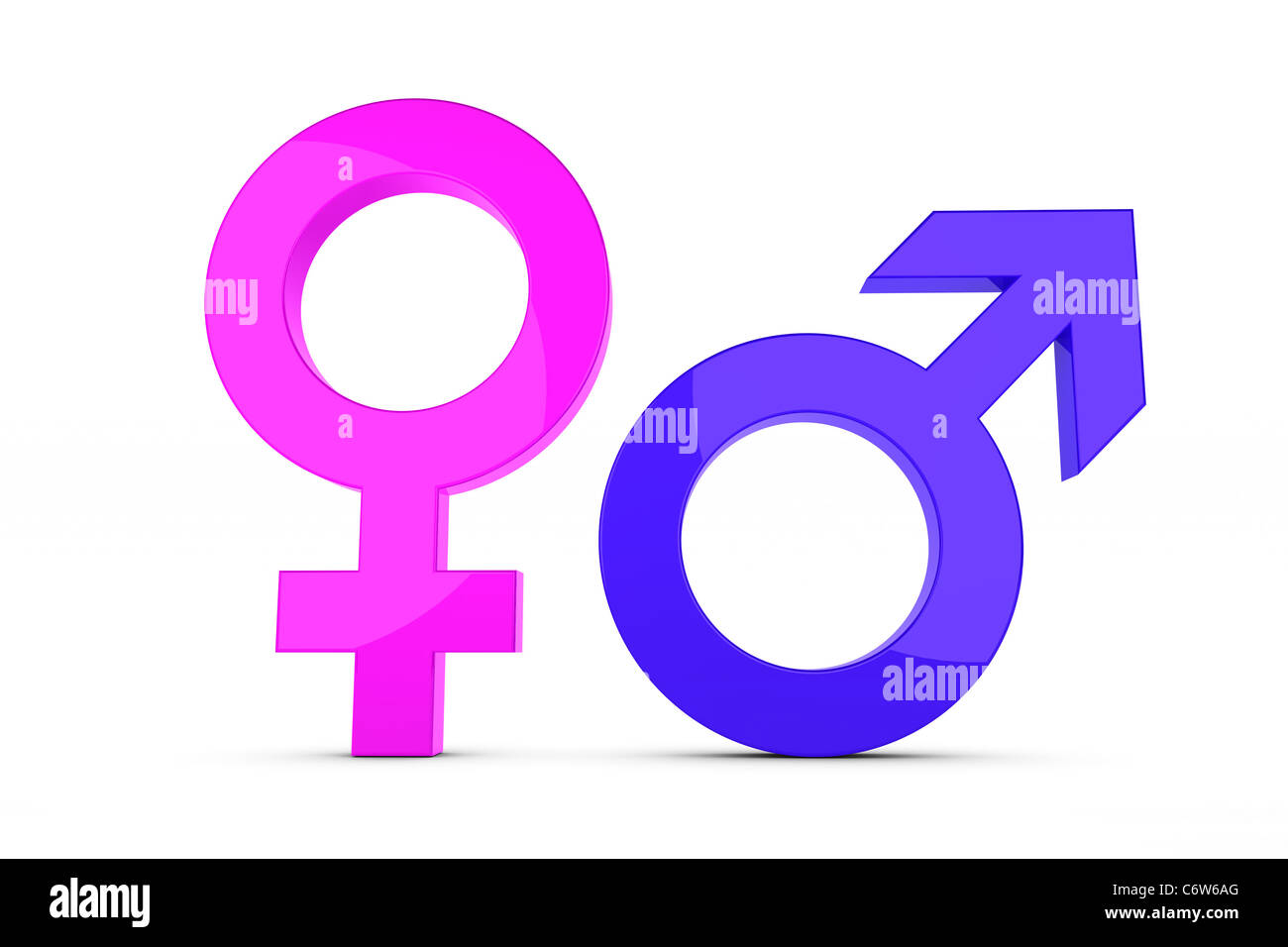 3d render of a femal and male sign Stock Photo