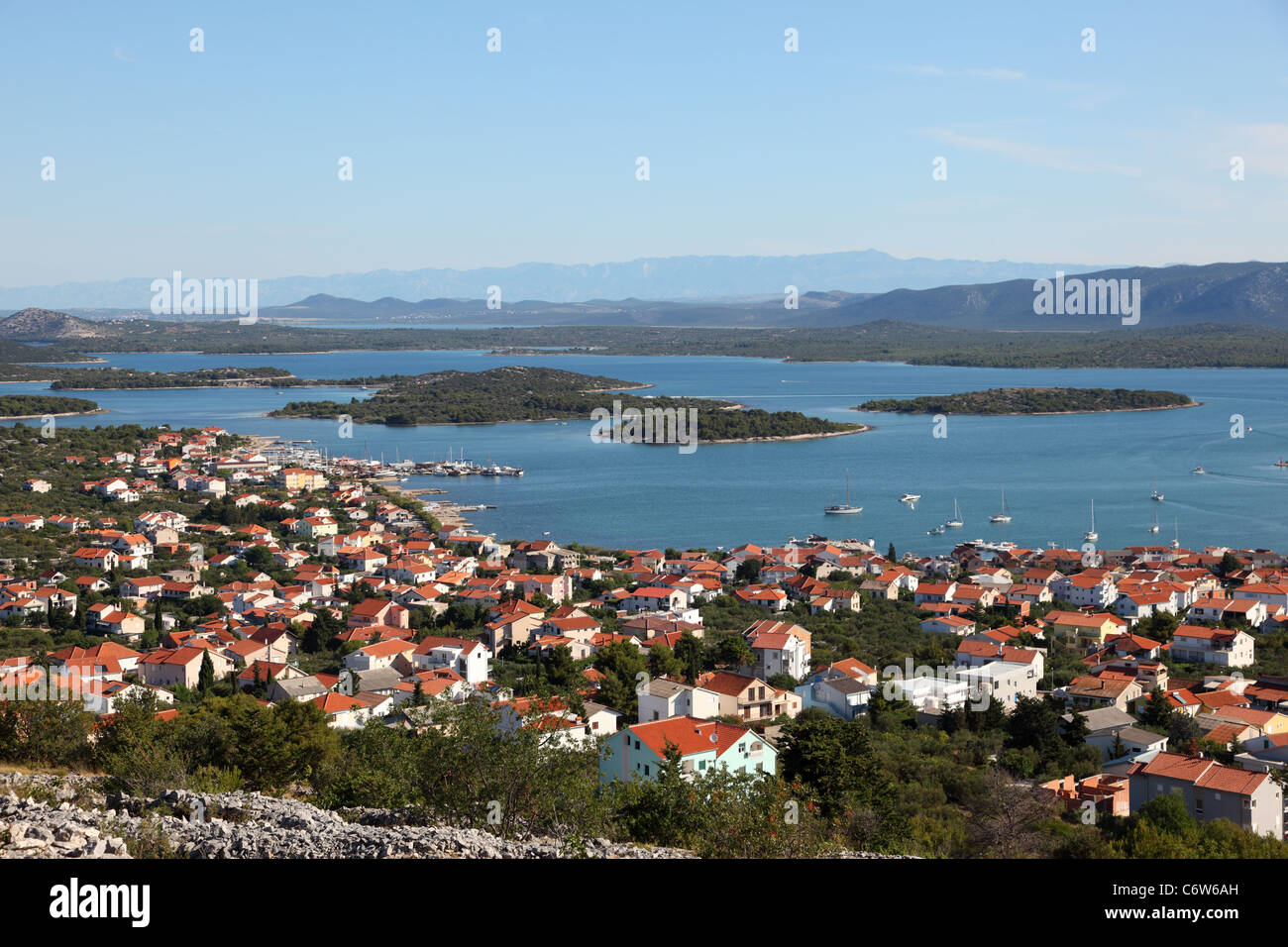 Town Murter at the Kornati Islands National Park in Croatia Stock Photo