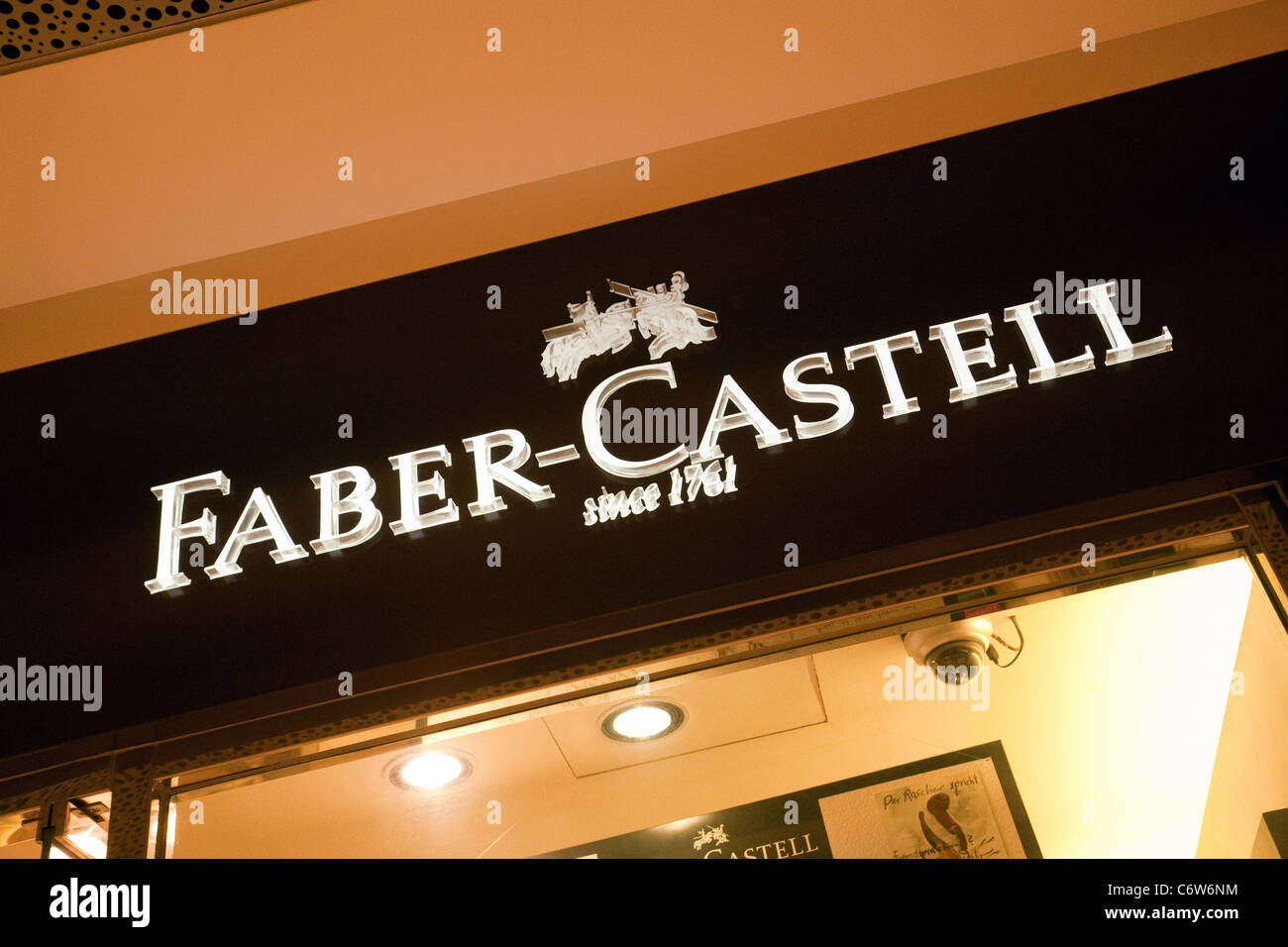 Faber Castell sign at a store, Ion Shopping mall, Singapore asia Stock Photo