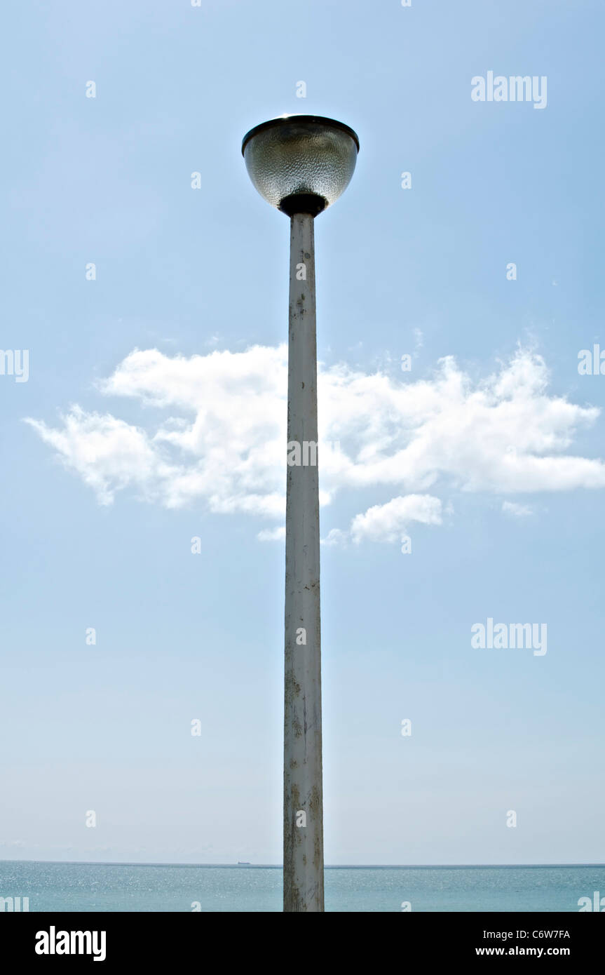 A lamp post at Folkestone beach front, Southeast England Stock Photo