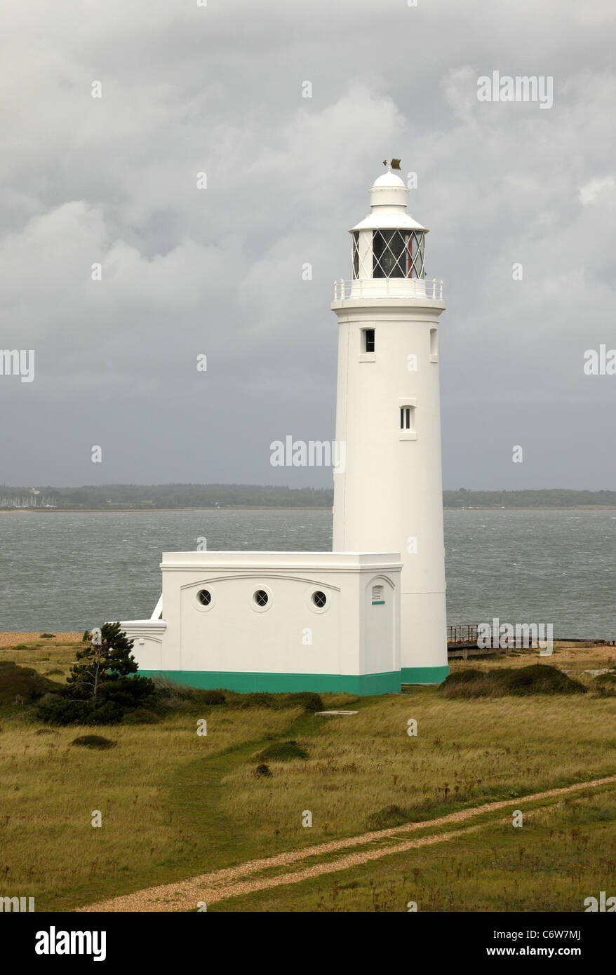 Lighthouse on a stormy day Stock Photo