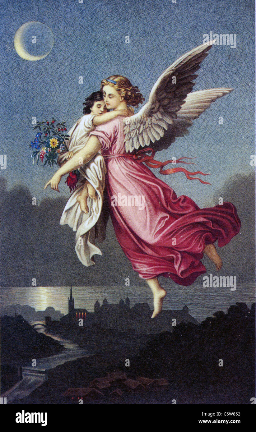 Guardian angel child victorian hi-res stock photography and images - Alamy