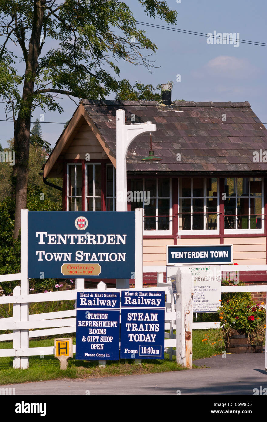 Kent And & East Sussex Steam Railway Train Station Tenterden Kent Stock Photo