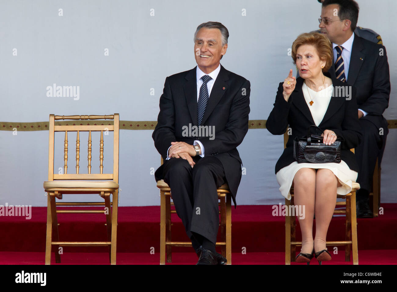 President Anibal Cavaco Silva and his wife Maria Pope Benedict XVI