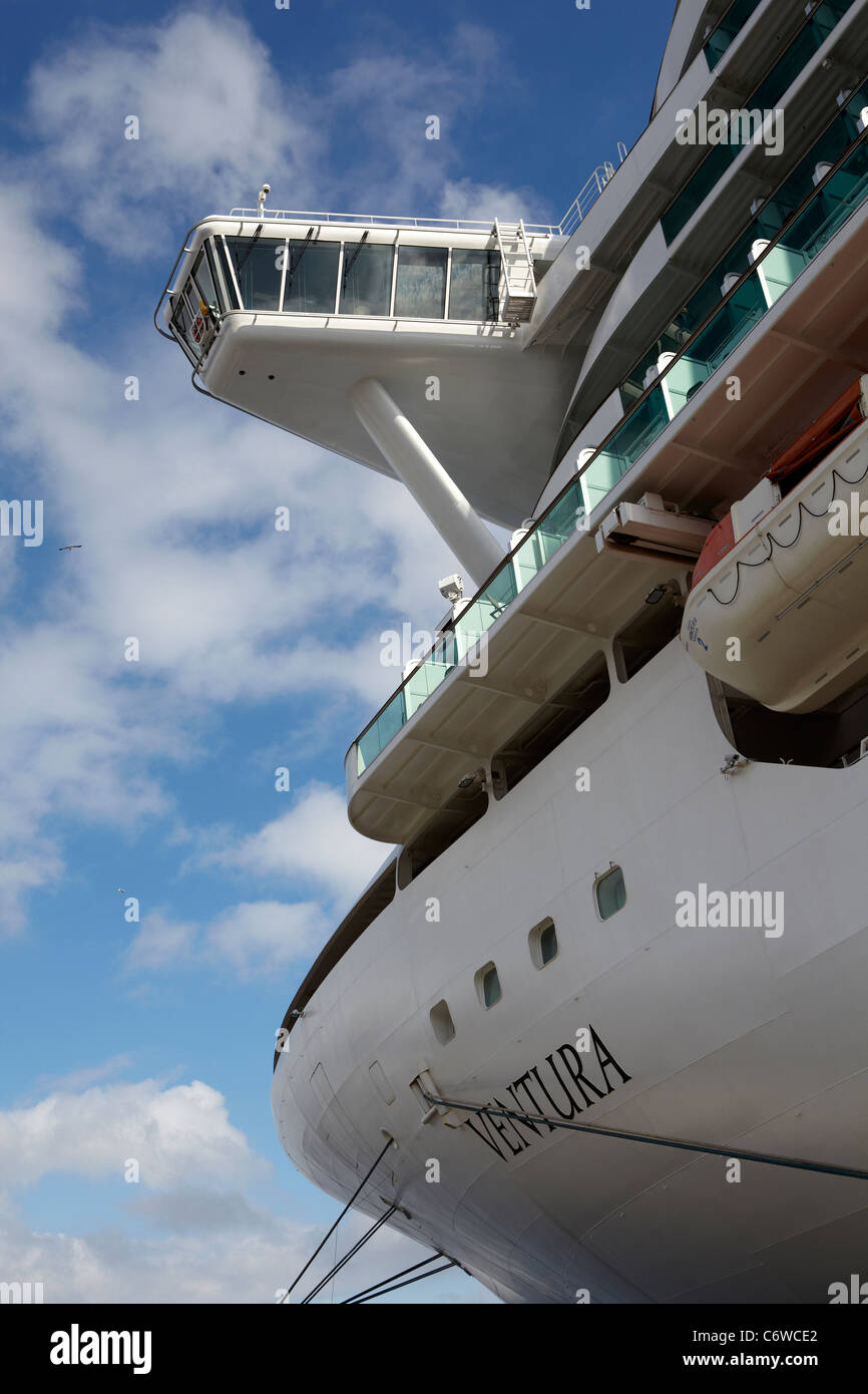 Photograph of the bridge of the P&O cruise ship Ventura. Stock Photo