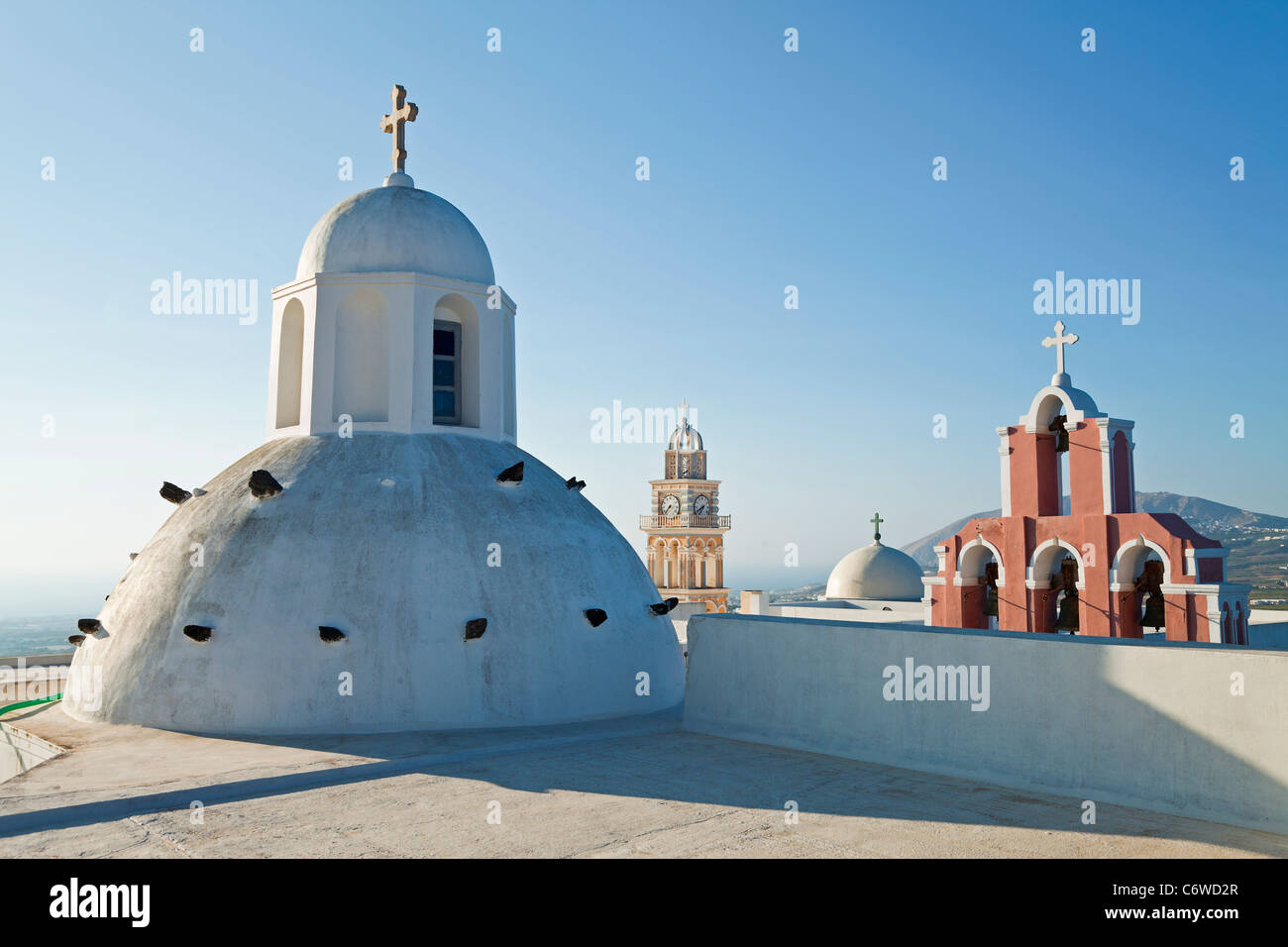 Catholic Church bell tower of the Sanctus Ioannes Baptista Church in ...