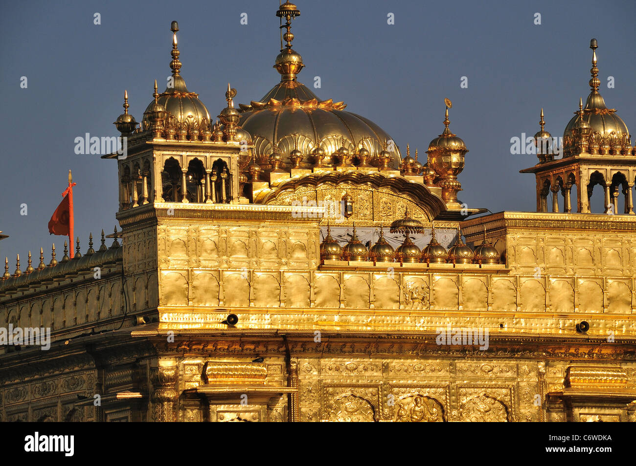 Golden Temple, the holiest Sikh Temple in Amritsar. Stock Photo