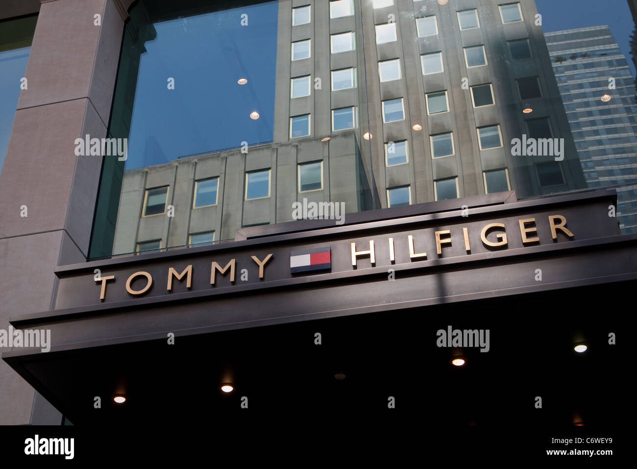 Fifth Avenue Tommy Hilfiger store is pictured in the New York City borough  of Manhattan, NY, Tuesday August 2, 2011 Stock Photo - Alamy