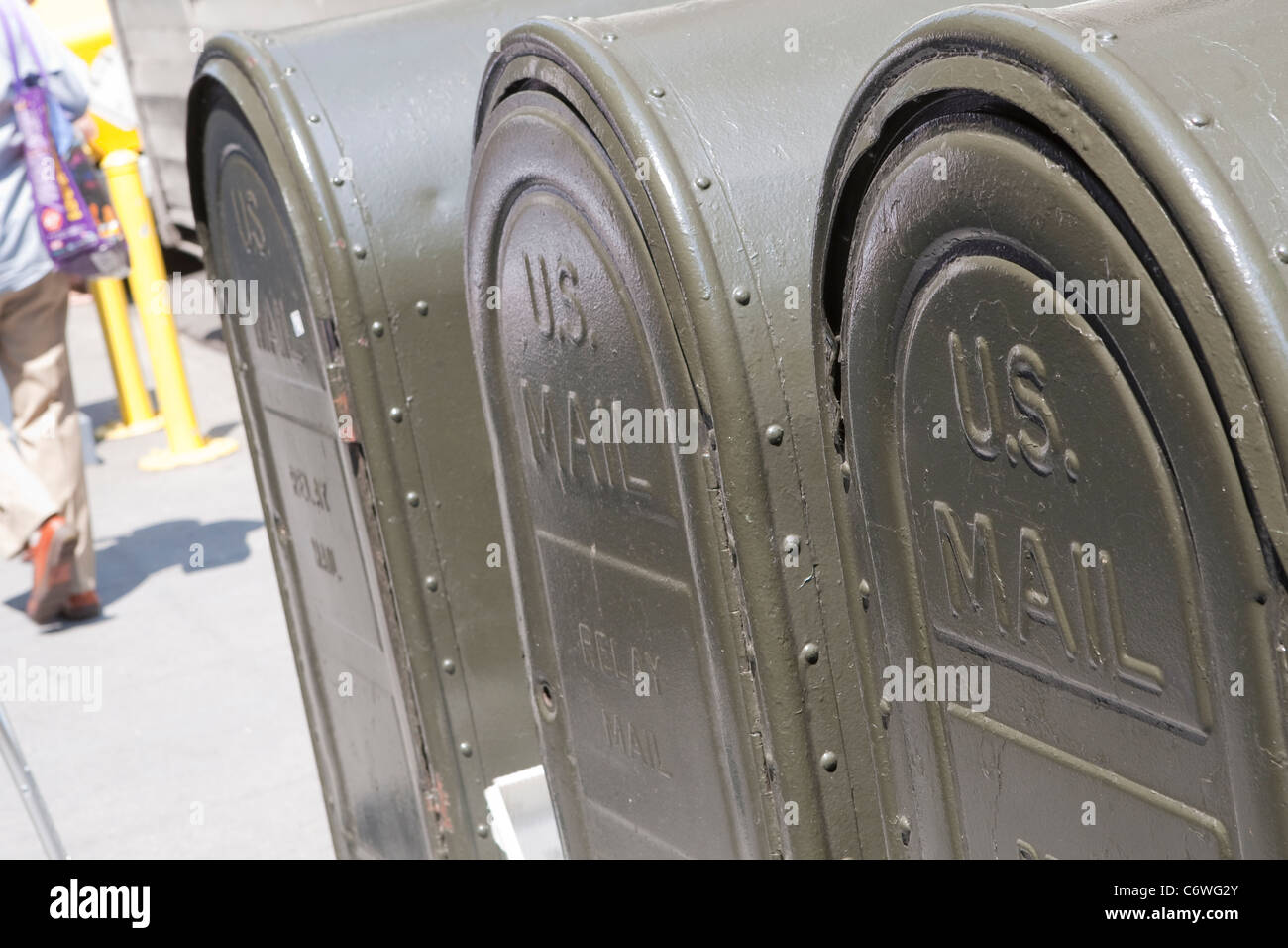 USPS mailboxs are pictured in the New York City borough of Manhattan