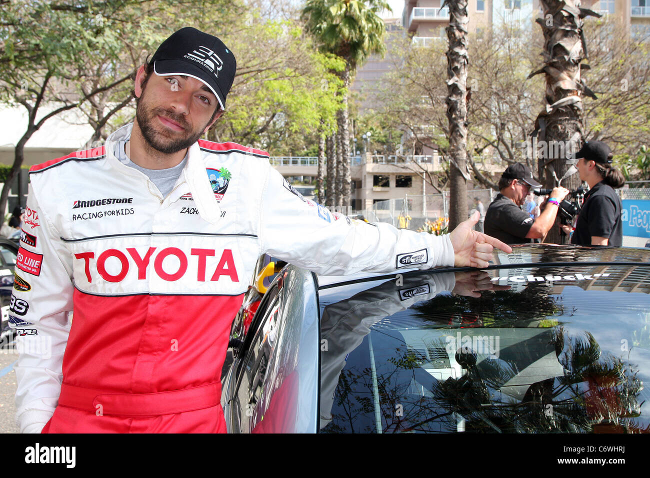 Zachary Levi The Toyota Pro Celebrity Race qualifying at Long Beach Los