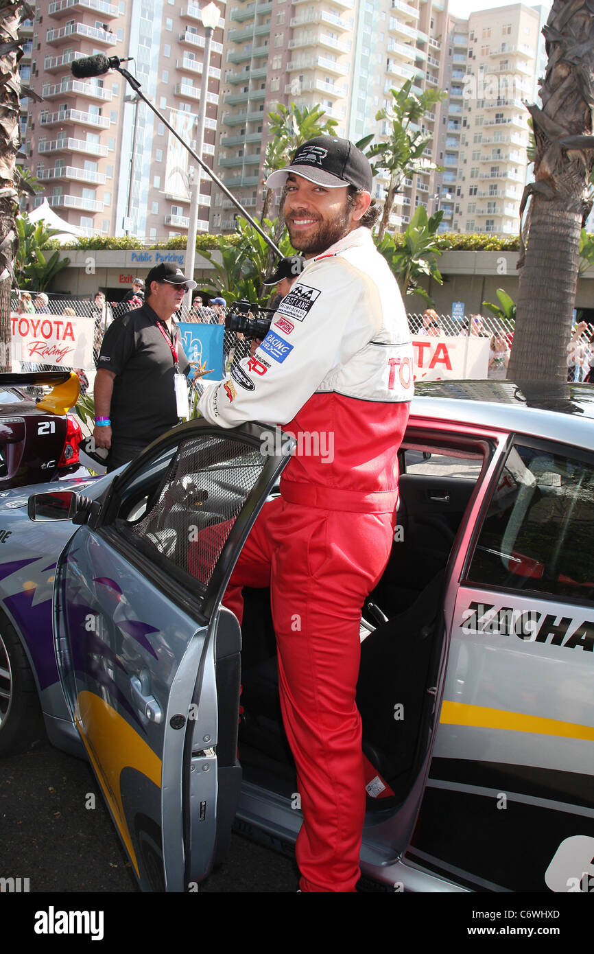 Zachary Levi The Toyota Pro Celebrity Race qualifying at Long Beach Los