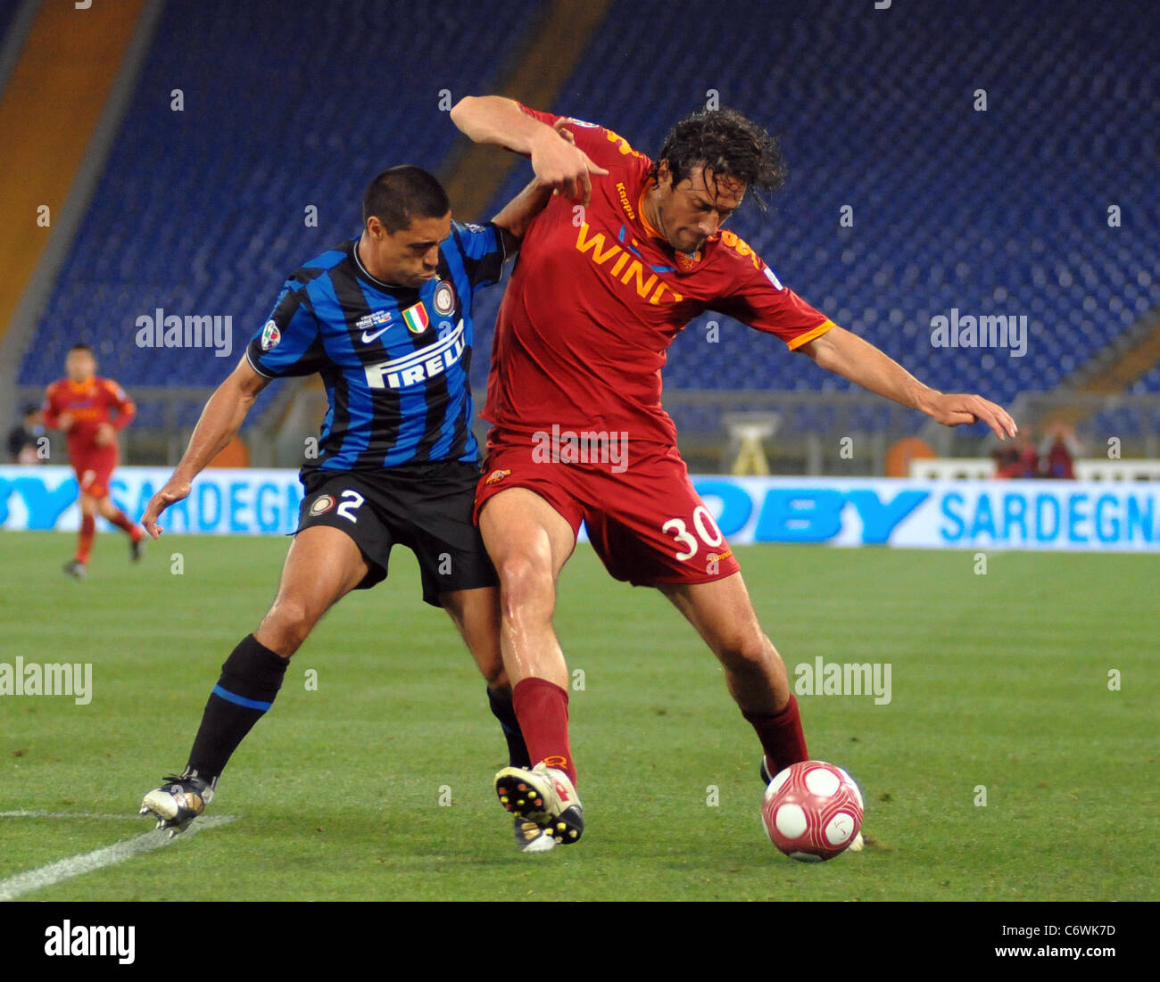 Luca Toni, Ivan Ramiro Cordoba Inter Milan beat Roma 1-0 in the Tim Cup  final 2010 at the Olimpico Stadium Rome, Italy Stock Photo - Alamy