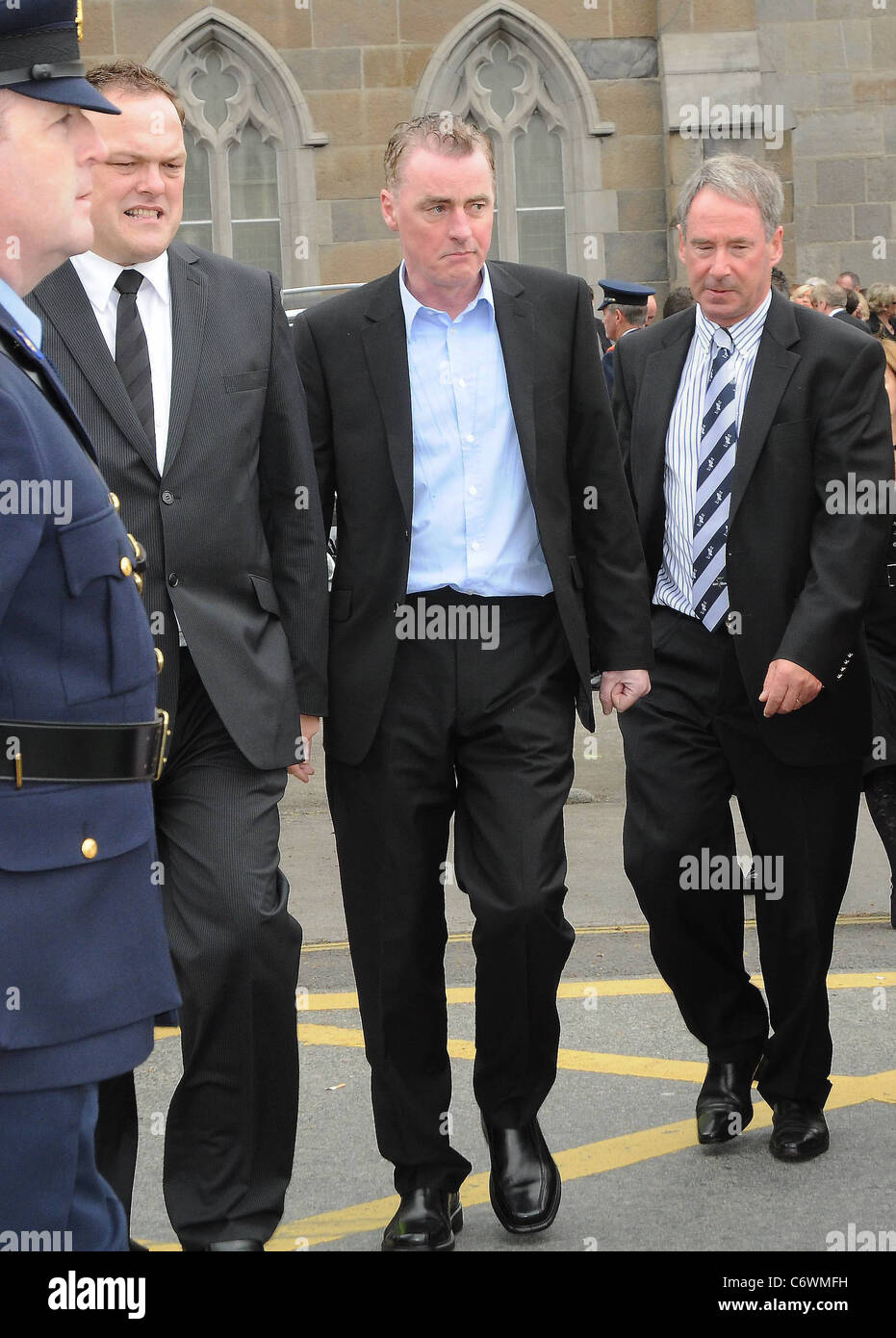 Dave Fanning The funeral of RTE broadcaster Gerry Ryan at the Church of St.  John the Baptist, Clontarf, Dublin, Ireland Stock Photo - Alamy