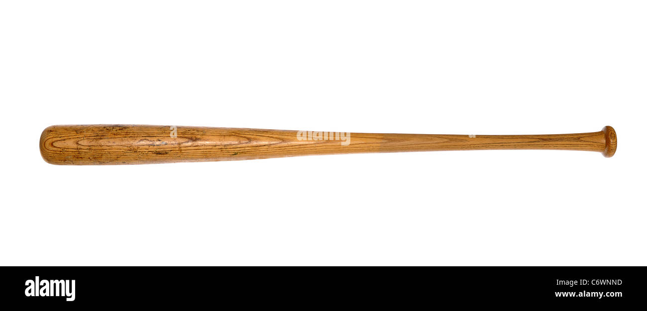 Baseball bat isolated over white background With clipping path Stock