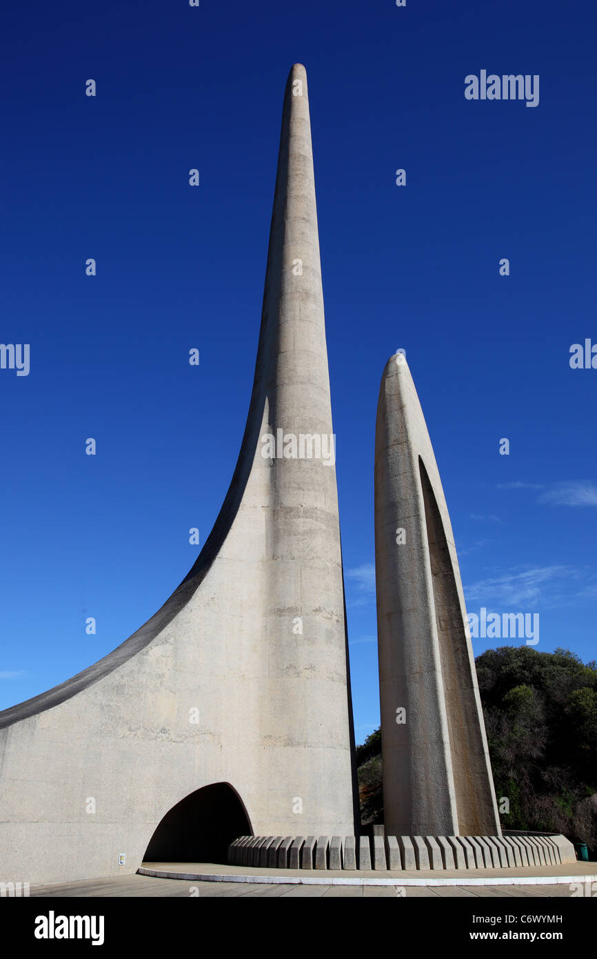 The Taal monument, on Paarl rock, is one of the most famous Afrikaans Monuments and dedicated to the Afrikaans language. Stock Photo