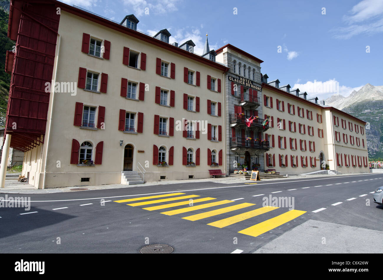 Grand Hotel Glacier Du Rhone Gletsch, Wallis Switzerland Stock Photo - Alamy