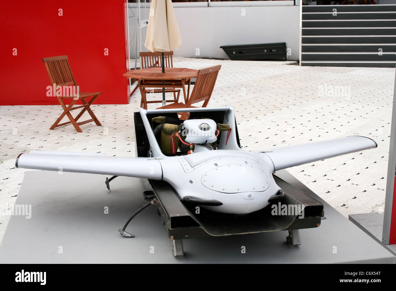 Alenia Aeronautica DRS RQ-15 Neptune UAV at the Farnborough International Airshow Stock Photo