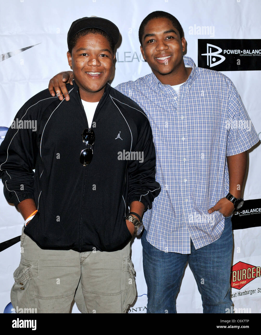 Christopher Massey and Kyle Massey E League's celebrity basketball