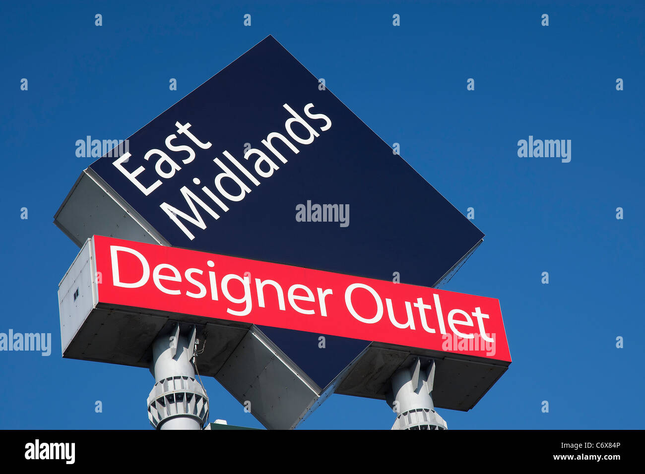 East Midlands Designer Outlet Shopping Centre sign, Pinxton, South