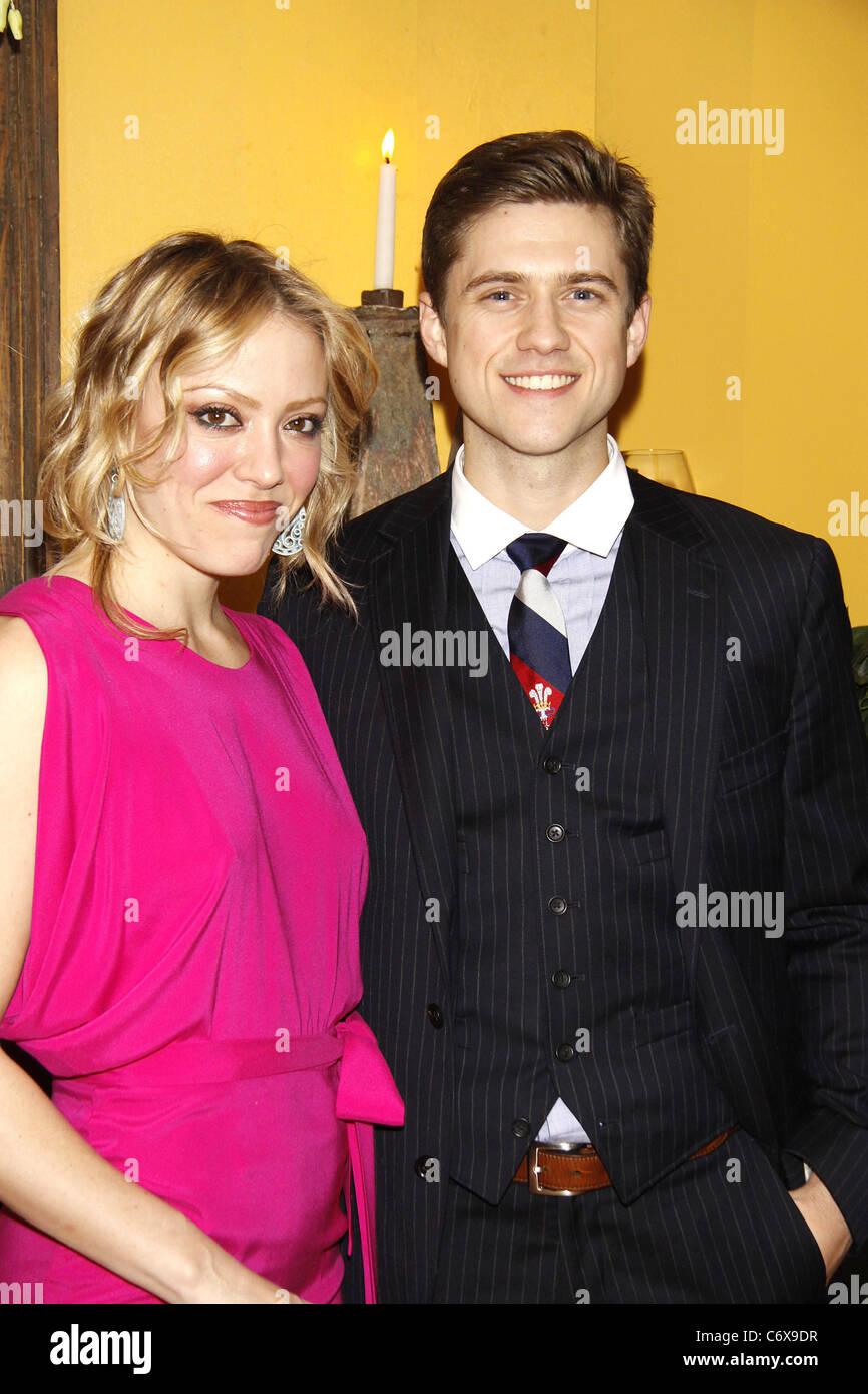 Jordan Ballard and Aaron Tveit The opening night after party for the  Broadway production of 'Enron' held at the Red Eye Grill Stock Photo - Alamy