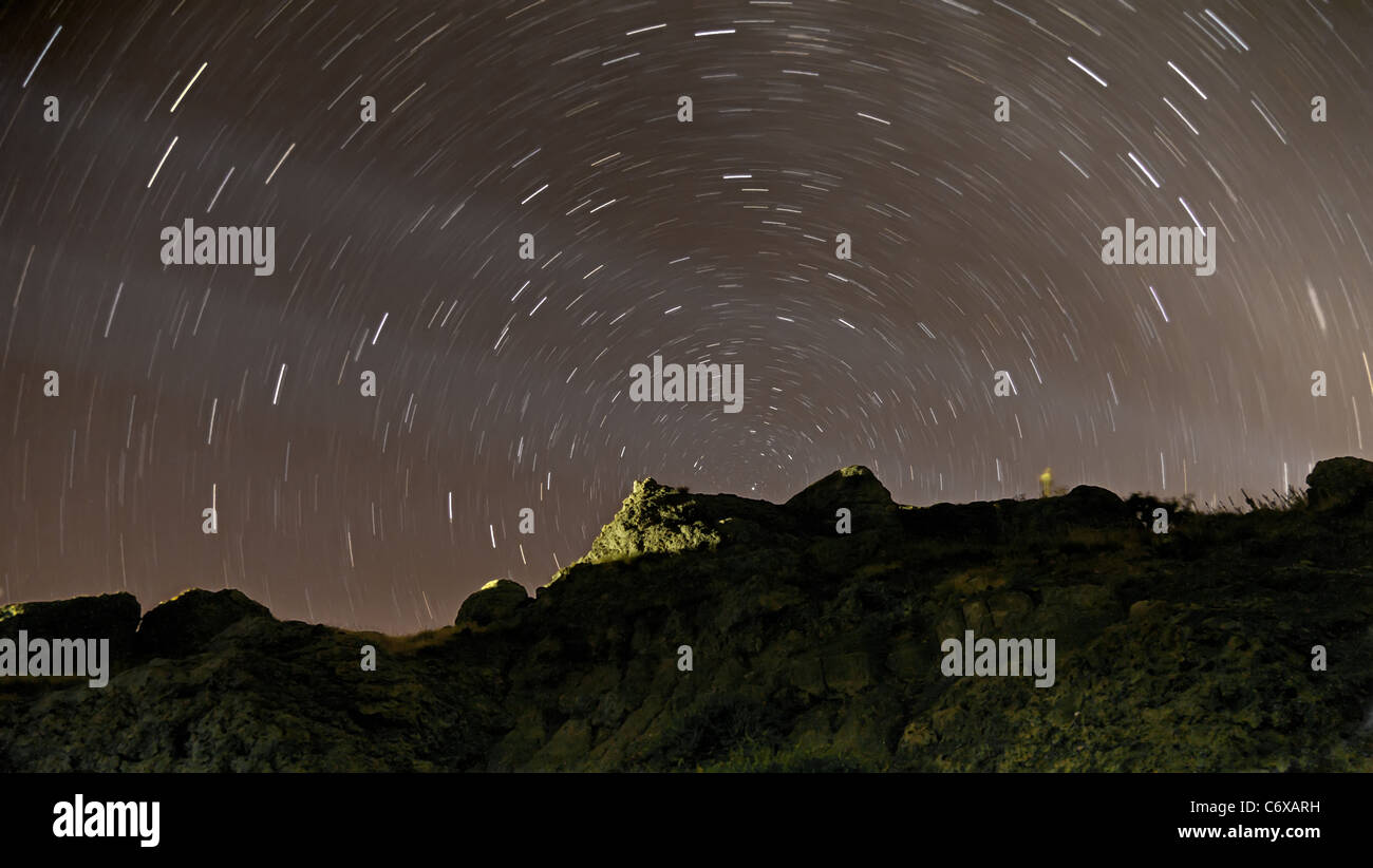 Night sky with star tracks in the mountains Stock Photo Alamy(01)