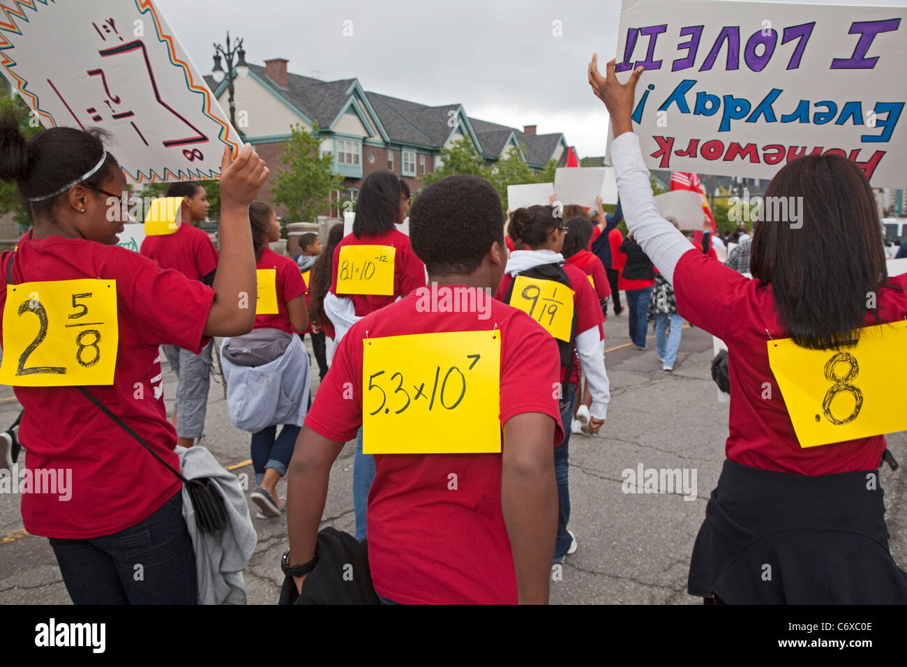 Detroit, Michigan High school students in the Wayne State University