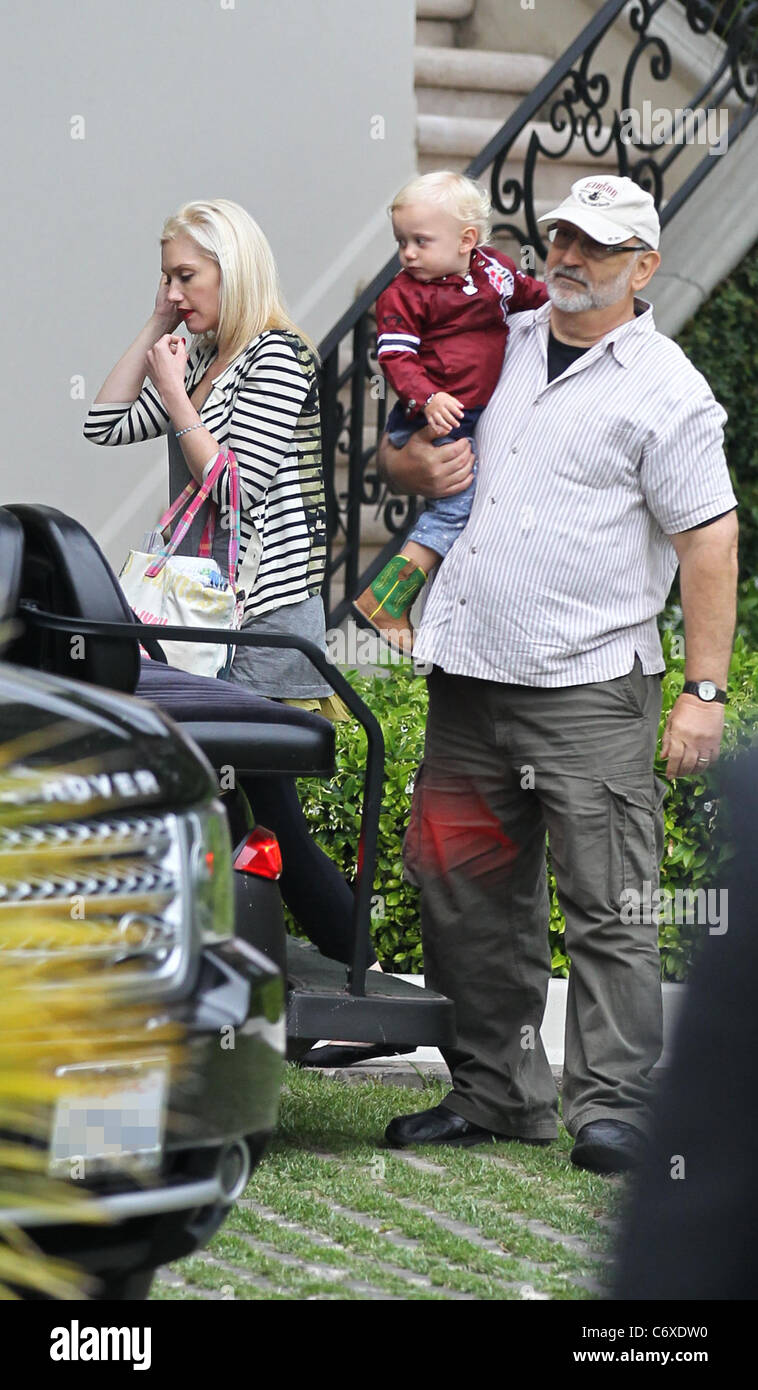 Gwen Stefani And Zuma Rossdale With His Grandfather (Gwens Father) Dennis Stefani Attend A