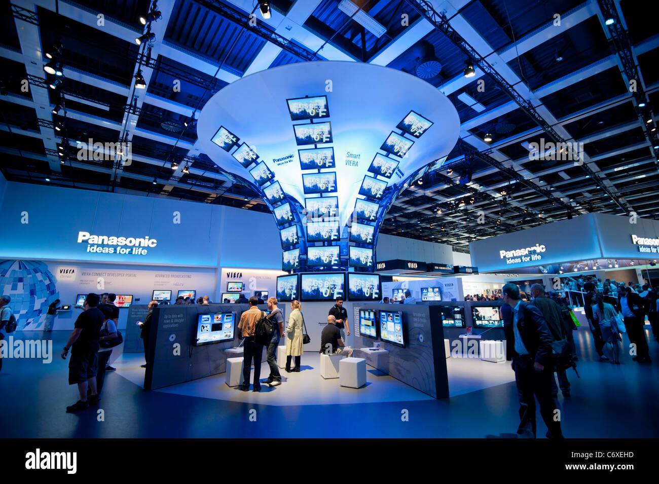 Panasonic stand at IFA consumer electronics trade fair in Berlin Germany 2011 Stock Photo Alamy