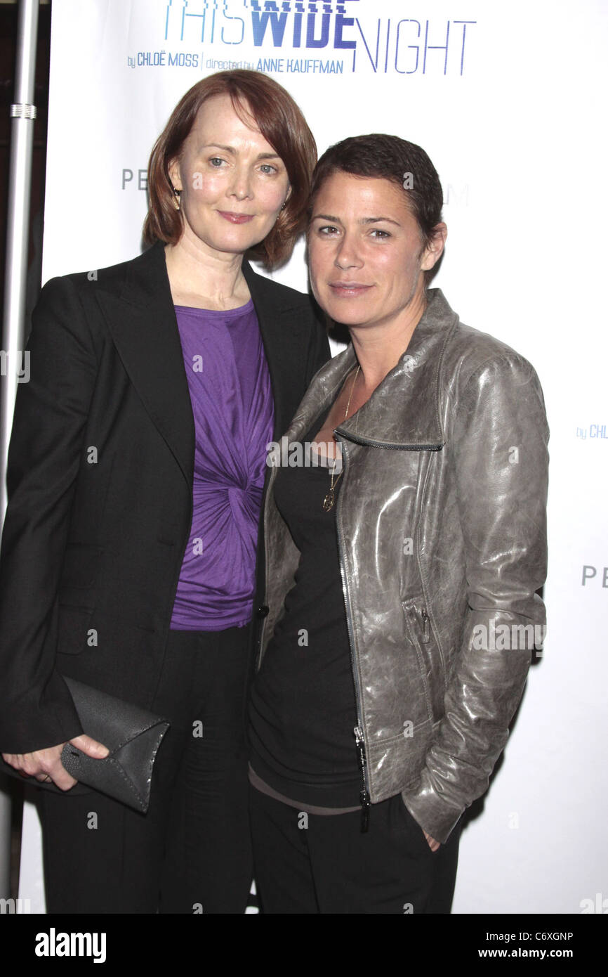Laura Innes and Maura Tierney attending the opening night after party for the OffBroadway