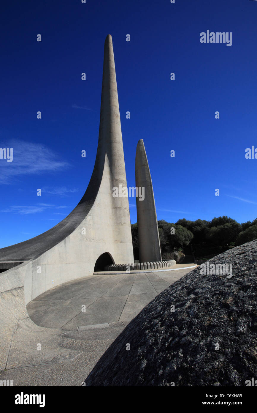 The Taal monument, on Paarl rock, is one of the most famous Afrikaans Monuments and dedicated to the Afrikaans language. Stock Photo