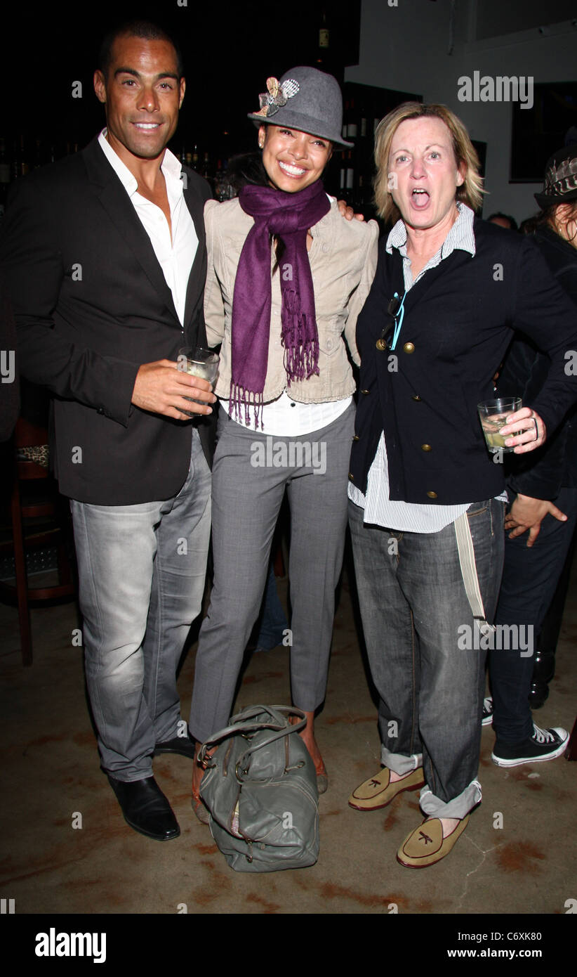 Miles Cooley, Tamara Taylor and Lauren Lloyd The official launch party for  Lauren Lloyd's new media company, BigIsGood.tv Stock Photo - Alamy