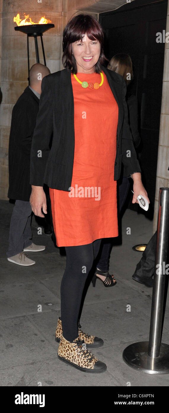 Janet Street-Porter at the Art Plus Music Party held at the Whitechapel Gallery London, England - 22.04.10 Stock Photo