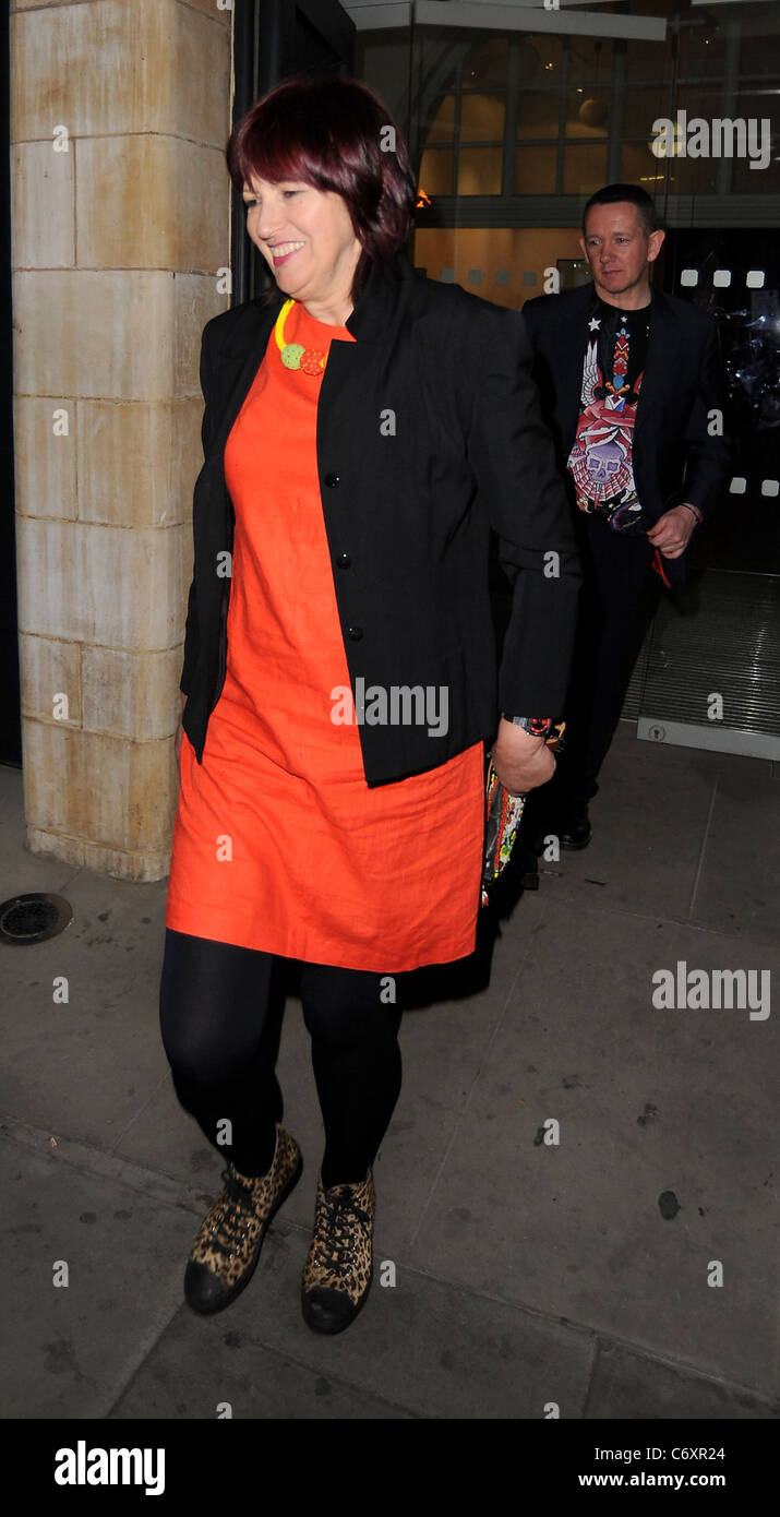 Janet Street-Porter at the Art Plus Music Party held at the Whitechapel Gallery - Departures London, England - 22.04.10 Stock Photo