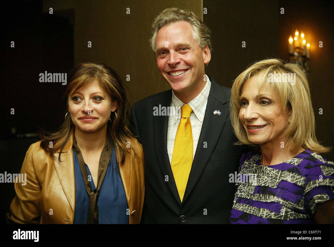 Terry Mcauliffe, Mario Bartiromo and Andrea Mitchell Mario Bartiromo launches her book 'The 10 Laws of Enduring Success' at the Stock Photo
