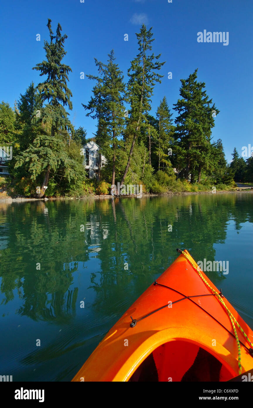 Kayaking in the Puget Sound Stock Photo Alamy